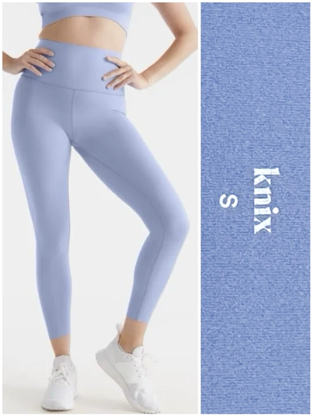 knix HiTouch™️ High Rise Legging True Blue Colorway 3-D Seamless Compression